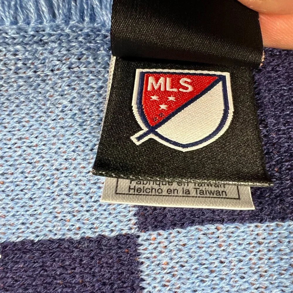 Adidas Unisex OSFA Blue Orange Winter Fringe New York City FC MLS Scarf‎ NWT